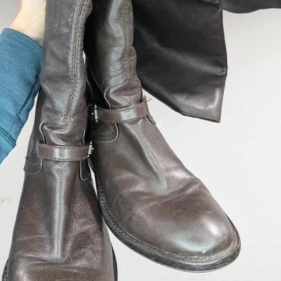 BCBGeneration Lace Back Tall Boots Brown Size 7.5 - Picture 3 of 7